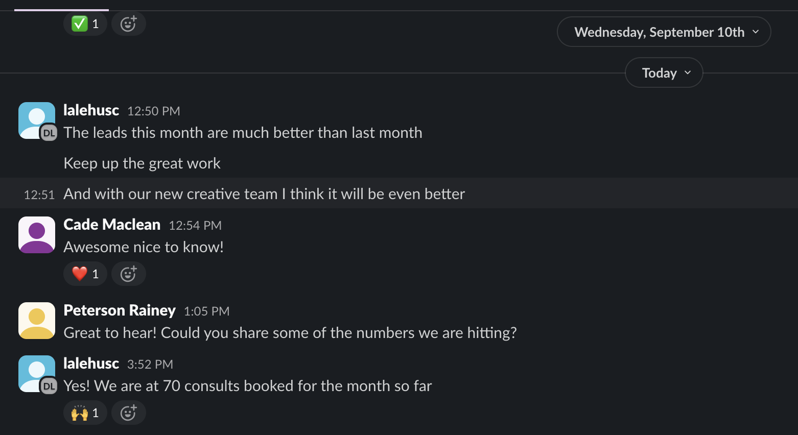 Client testimonial screenshot