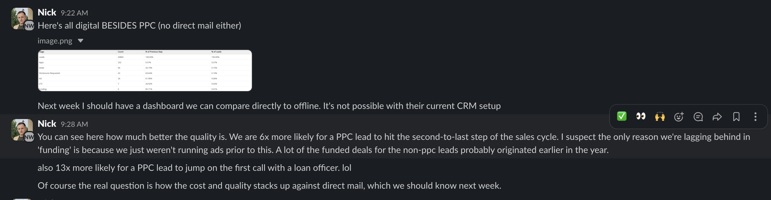 Upwork review highlighting campaign results